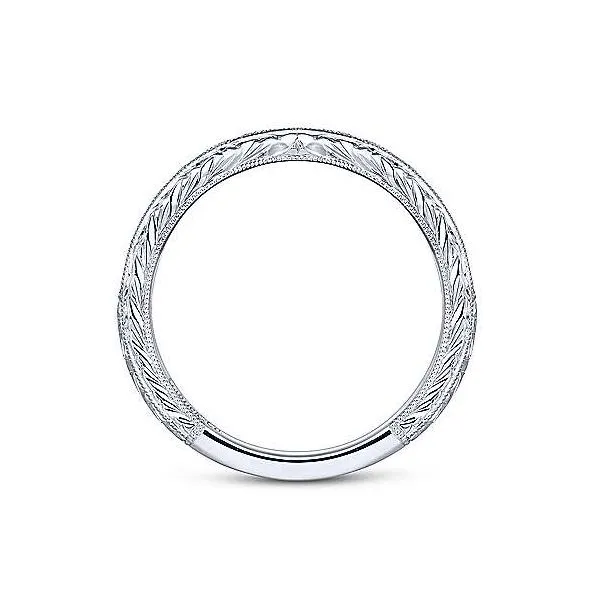 14K White Gold Curve .50ctw Diamond Band Image 2 Your Jewelry Box Altoona, PA