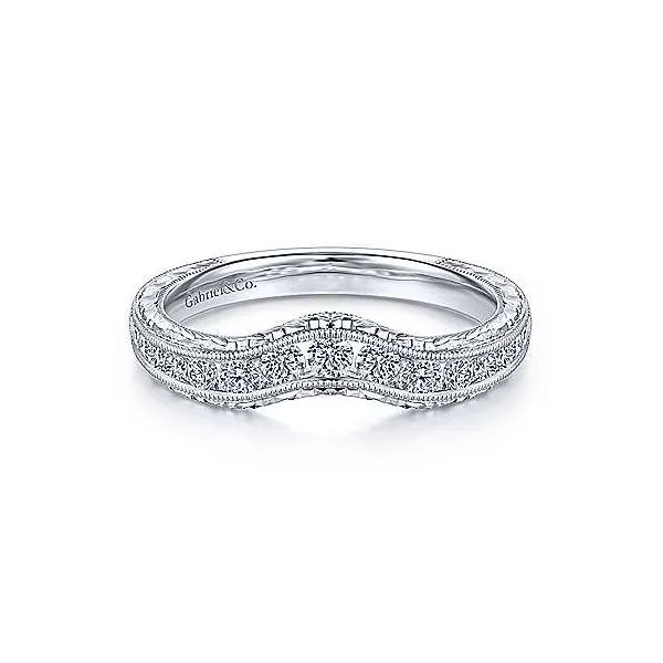 14K White Gold Curve .50ctw Diamond Band Your Jewelry Box Altoona, PA