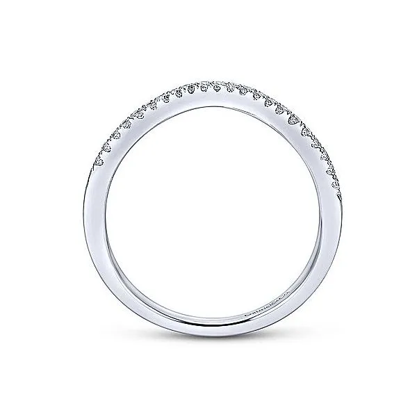 14K White Gold .15ctw Diamond Curve Band Image 2 Your Jewelry Box Altoona, PA