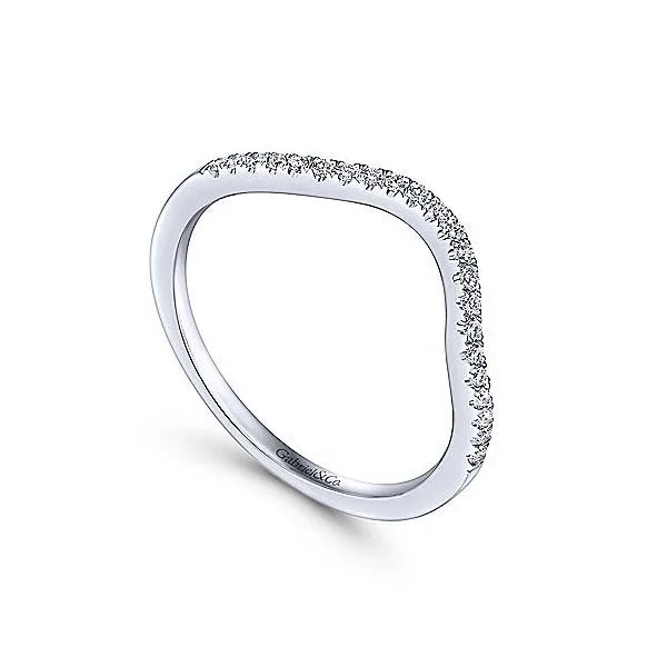 14K White Gold .15ctw Diamond Curve Band Image 3 Your Jewelry Box Altoona, PA