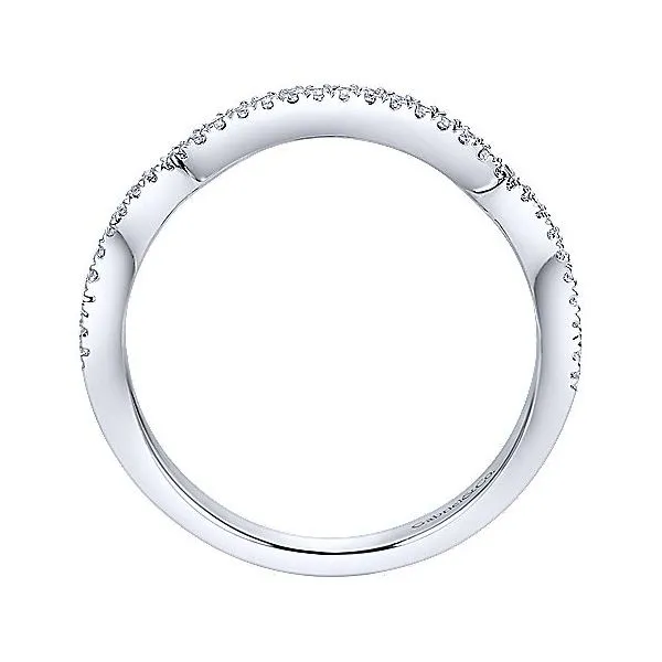 14K White Gold 0.15ctw Diamond Curve Band Image 2 Your Jewelry Box Altoona, PA