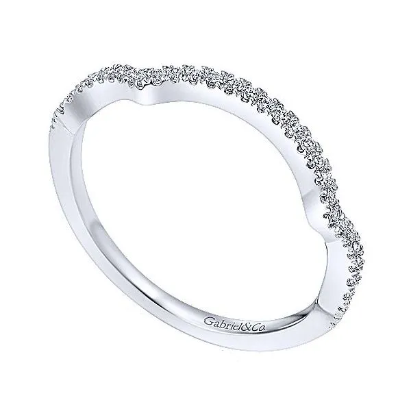 14K White Gold 0.15ctw Diamond Curve Band Image 3 Your Jewelry Box Altoona, PA