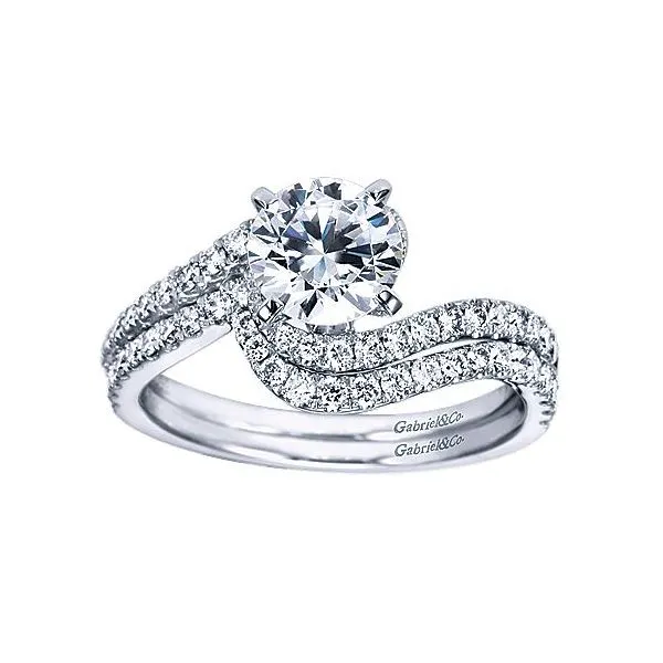 14K White Gold .30ctw Diamond Curve Band Image 4 Your Jewelry Box Altoona, PA