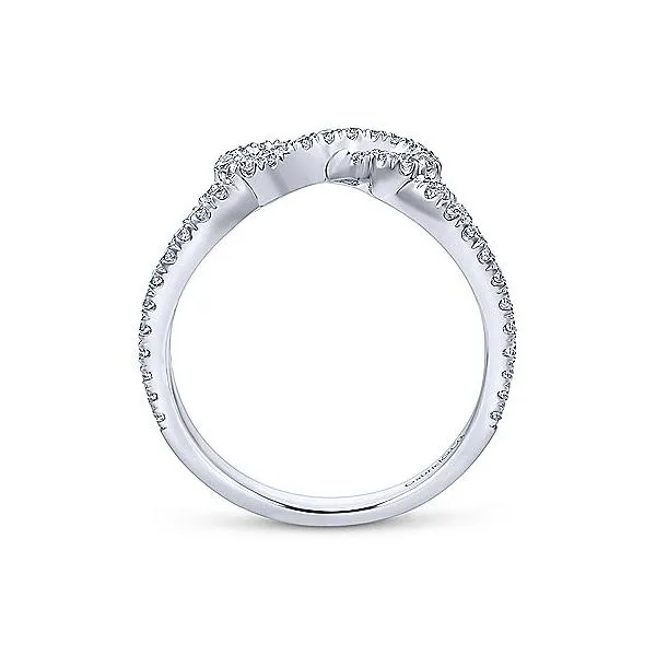 14K White Gold .45ctw Diamond Curve Band Image 2 Your Jewelry Box Altoona, PA