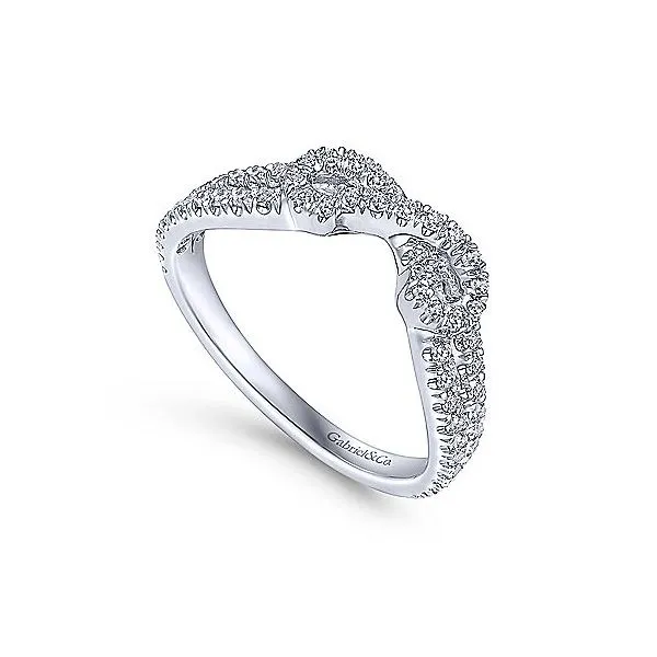 14K White Gold .45ctw Diamond Curve Band Image 3 Your Jewelry Box Altoona, PA