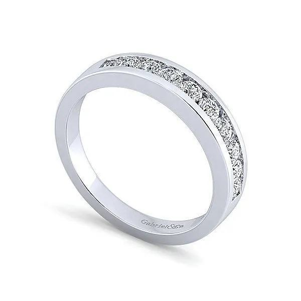 14K White Gold .50ctw Diamond Channel Band Image 3 Your Jewelry Box Altoona, PA