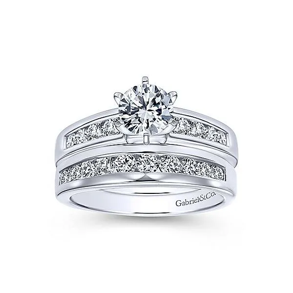 14K White Gold .50ctw Diamond Channel Band Image 4 Your Jewelry Box Altoona, PA