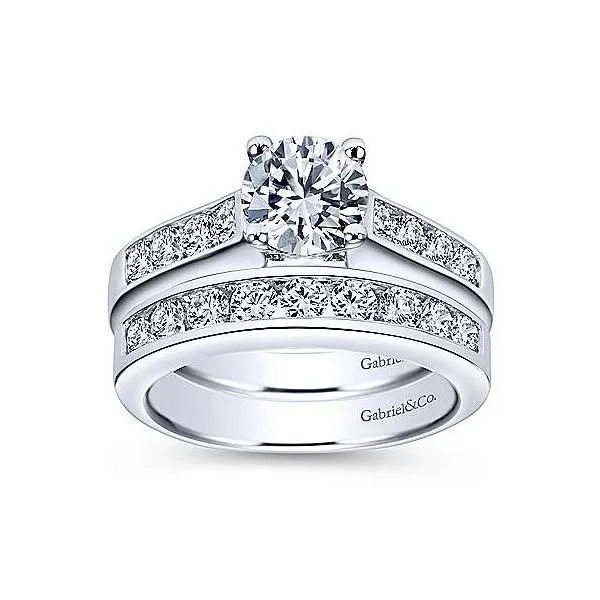14K White Gold .60ctw Diamond Channel Band Image 4 Your Jewelry Box Altoona, PA