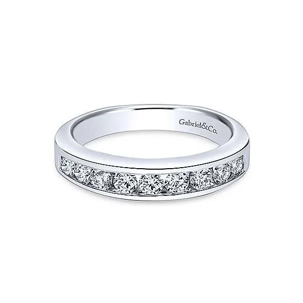 14K White Gold .60ctw Diamond Channel Band Your Jewelry Box Altoona, PA