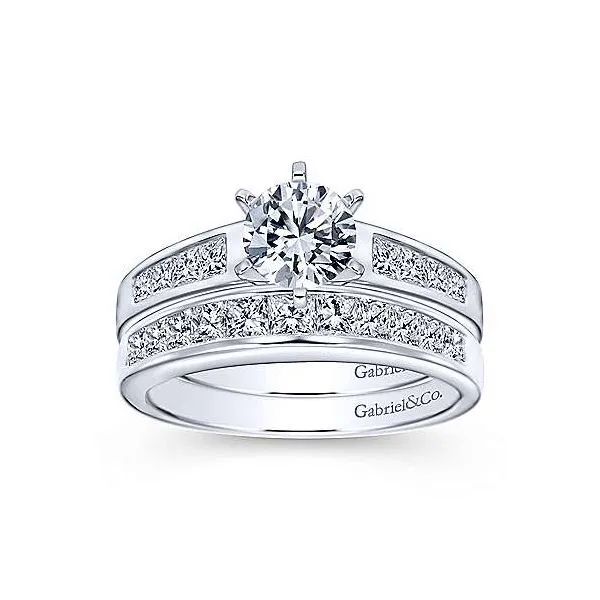 14K White Gold .65ctw Princess Diamond Band Image 4 Your Jewelry Box Altoona, PA