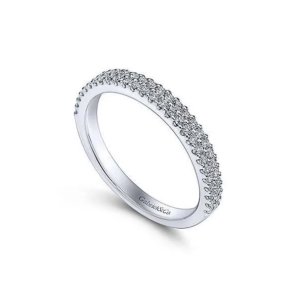 14K White Gold .32ctw Diamond Wedding Band Image 3 Your Jewelry Box Altoona, PA