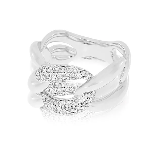 14K White Gold .50ctw Diamond Link Ring Image 2 Your Jewelry Box Altoona, PA
