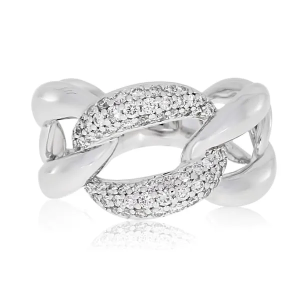 14K White Gold .50ctw Diamond Link Ring Your Jewelry Box Altoona, PA