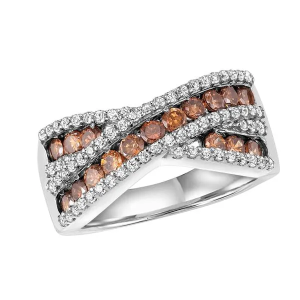 14K White Gold 1.35ctw Mocha Diamond Band Ring Your Jewelry Box Altoona, PA