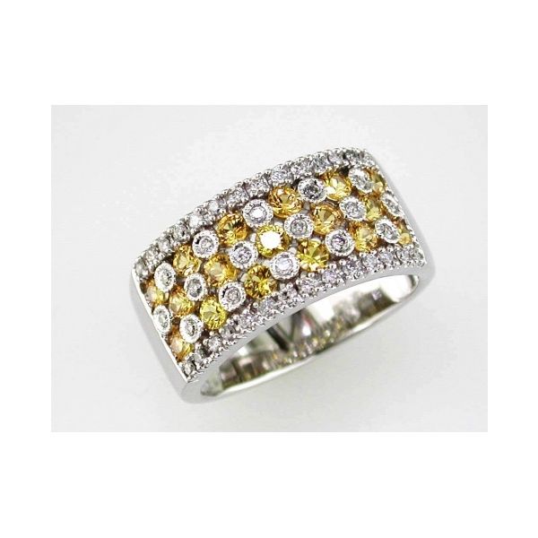 14K WG Yellow Sapphire Diamond Band Ring Your Jewelry Box Altoona, PA