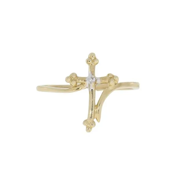 Yellow Gold Diamond Cross Ring Your Jewelry Box Altoona, PA