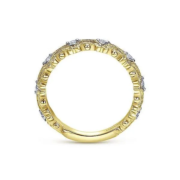 14K Yellow Gold Diamond Stackable Band Image 2 Your Jewelry Box Altoona, PA