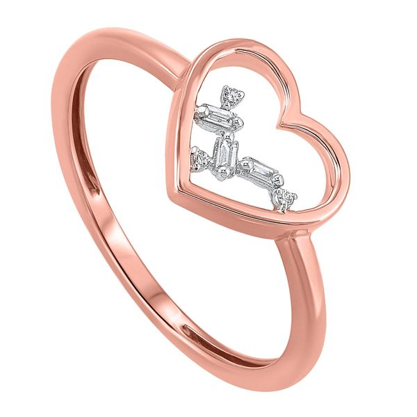 Rose Gold Diamond Baguette Heart Ring Your Jewelry Box Altoona, PA