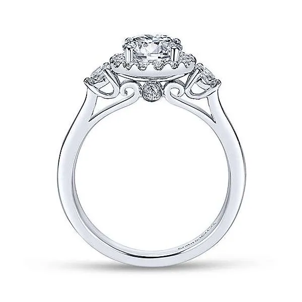Gabriel & Co Diamond Three Stone Style Engagement Ring Mounting Image 2 Your Jewelry Box Altoona, PA