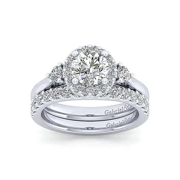 Gabriel & Co Diamond Three Stone Style Engagement Ring Mounting Image 4 Your Jewelry Box Altoona, PA