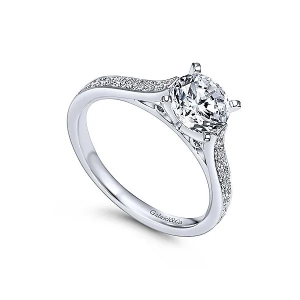 Gabriel & Co Accented Diamond Engagement Mounting Image 3 Your Jewelry Box Altoona, PA