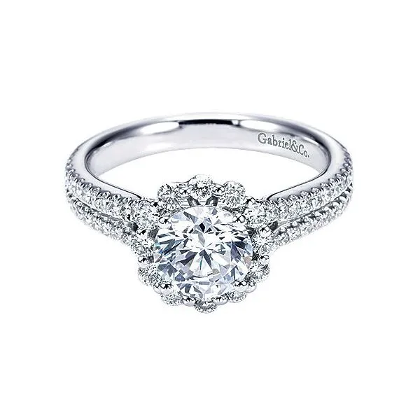 Gabriel & Co Halo Diamond Engagement Ring Mounting Your Jewelry Box Altoona, PA