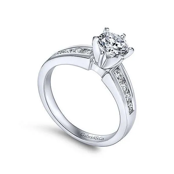 Gabriel & Co Diamond Channel Engagement Mounting Image 3 Your Jewelry Box Altoona, PA
