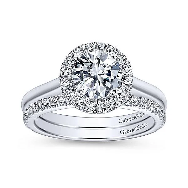 Gabriel & Co Diamond Halo Engagement Mounting Image 4 Your Jewelry Box Altoona, PA