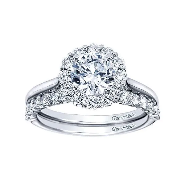 Gabriel & Co Diamond Halo Engagement Mounting Image 4 Your Jewelry Box Altoona, PA
