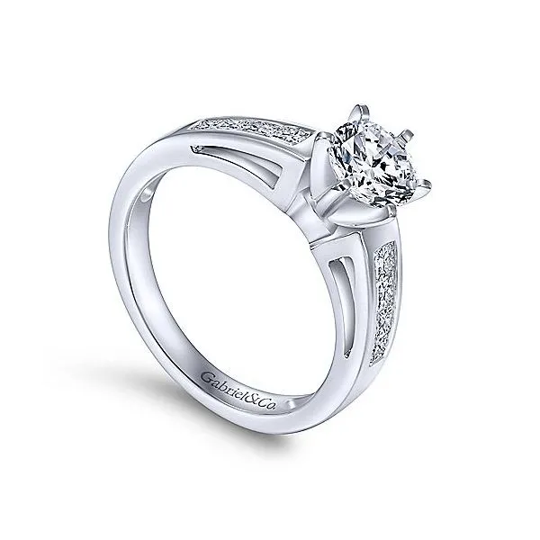 Gabriel & Co Diamond Channel Engagement Mounting Image 3 Your Jewelry Box Altoona, PA