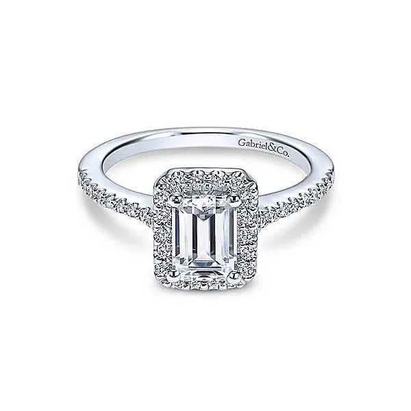 14K White Gold Emerald Cut Diamond Engagement Mounting Your Jewelry Box Altoona, PA