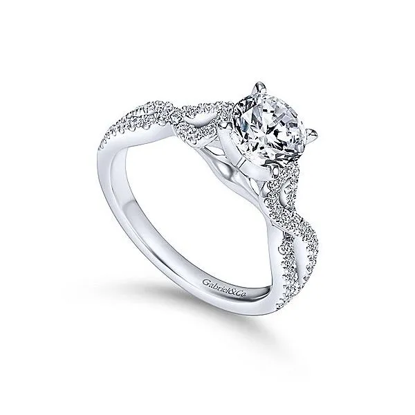 Gabriel & Co Diamond Interwoven Engagement Ring Image 3 Your Jewelry Box Altoona, PA