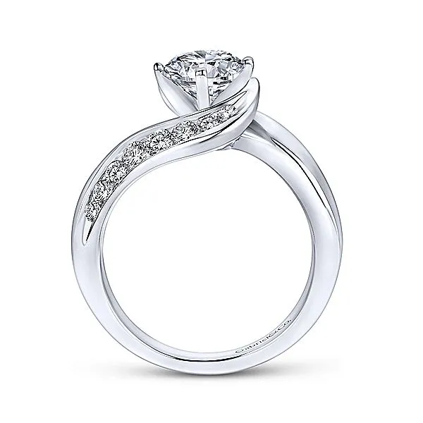 Gabriel & Co Bypass Diamond Channel Engagement Mounting Image 2 Your Jewelry Box Altoona, PA