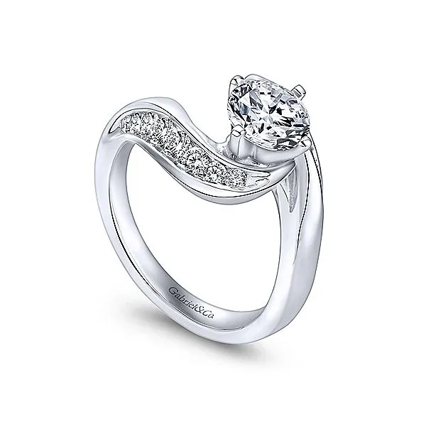 Gabriel & Co Bypass Diamond Channel Engagement Mounting Image 3 Your Jewelry Box Altoona, PA