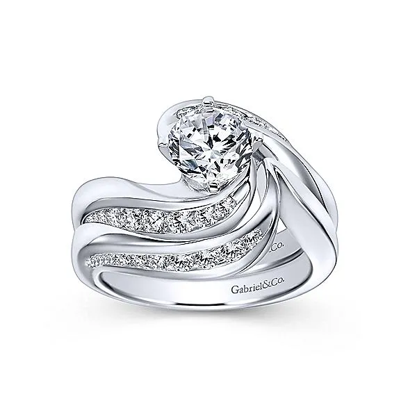 Gabriel & Co Bypass Diamond Channel Engagement Mounting Image 4 Your Jewelry Box Altoona, PA