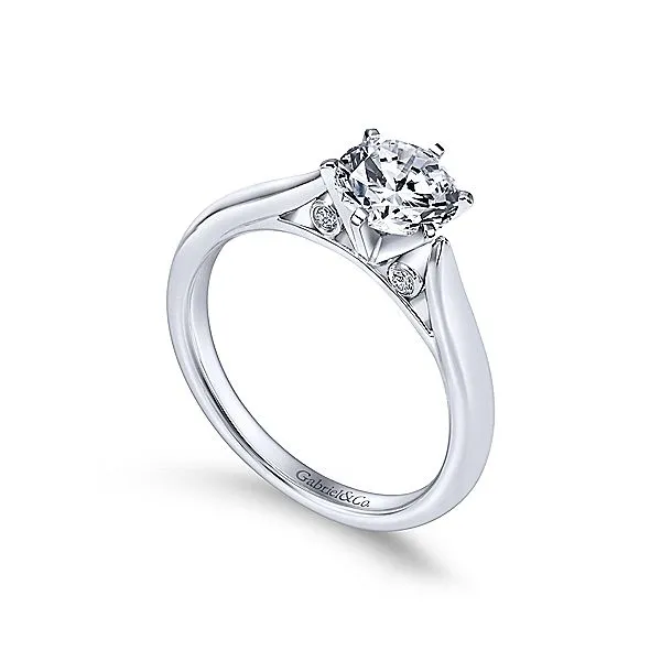 Gabriel & Co Solitaire Diamond Accented Engagement Mounting Image 3 Your Jewelry Box Altoona, PA