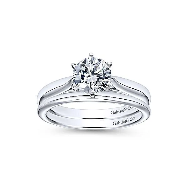 Gabriel & Co Solitaire Diamond Accented Engagement Mounting Image 4 Your Jewelry Box Altoona, PA