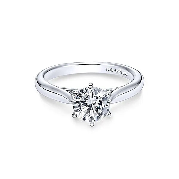 Gabriel & Co Solitaire Diamond Accented Engagement Mounting Your Jewelry Box Altoona, PA
