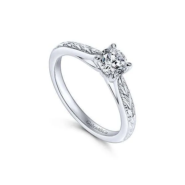 Gabriel & Co Vintage Solitaire Engagement Mounting Image 3 Your Jewelry Box Altoona, PA