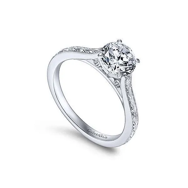 14K White Gold Diamond Engagement Mounting Image 3 Your Jewelry Box Altoona, PA