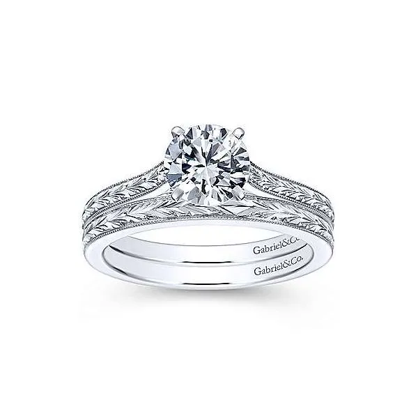14K White Gold Diamond Engagement Mounting Image 4 Your Jewelry Box Altoona, PA