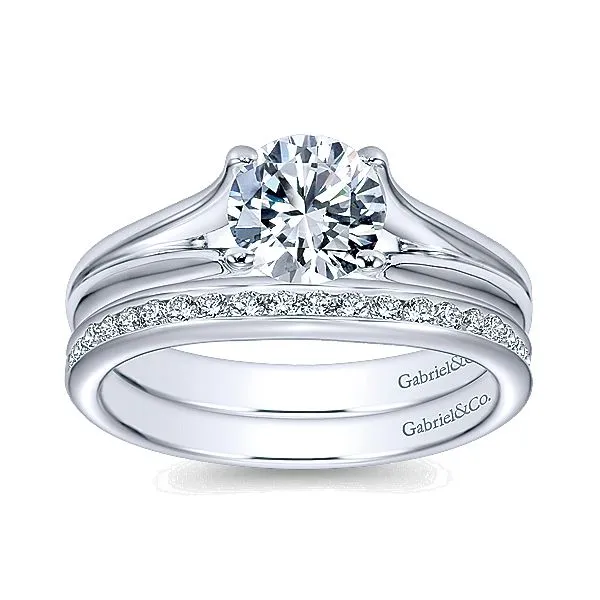 Gabriel & Co Split Shoulders Solitaire Engagement Mounting Image 4 Your Jewelry Box Altoona, PA