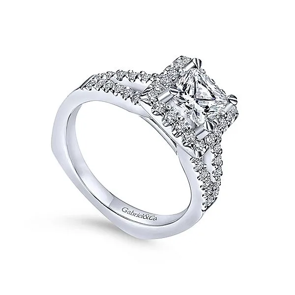 Gabriel & Co Princess Cut Diamond Engagement Mounting Image 3 Your Jewelry Box Altoona, PA