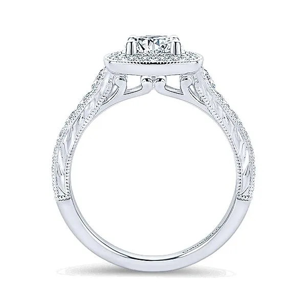 Gabriel & Co Vintage Diamond Halo Engagement Mounting Image 2 Your Jewelry Box Altoona, PA