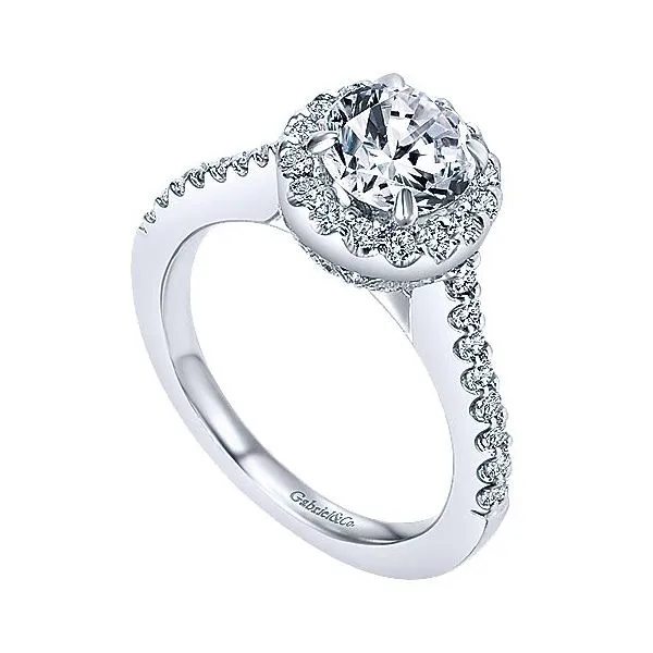Gabriel & Co Crown Diamond Engagement Ring Image 3 Your Jewelry Box Altoona, PA