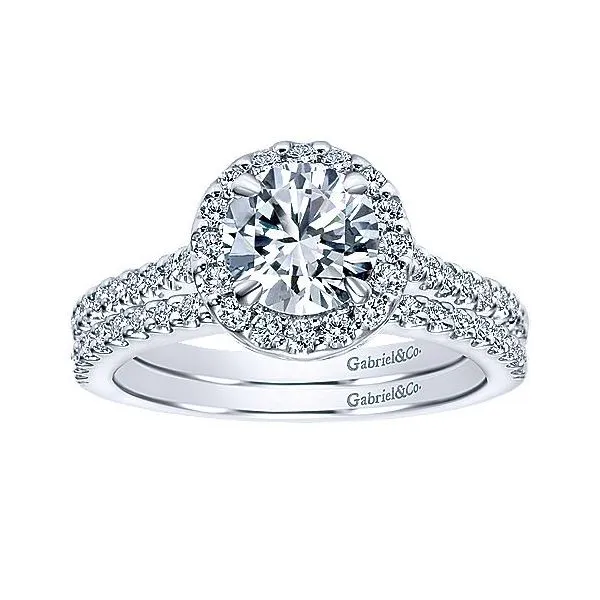Gabriel & Co Crown Diamond Engagement Ring Image 4 Your Jewelry Box Altoona, PA