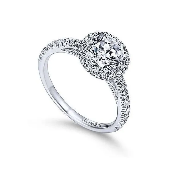 Gabriel & Co Diamond Halo Engagement Mounting Image 3 Your Jewelry Box Altoona, PA