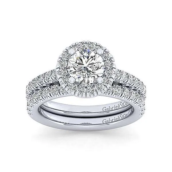 Gabriel & Co Diamond Halo Engagement Mounting Image 4 Your Jewelry Box Altoona, PA