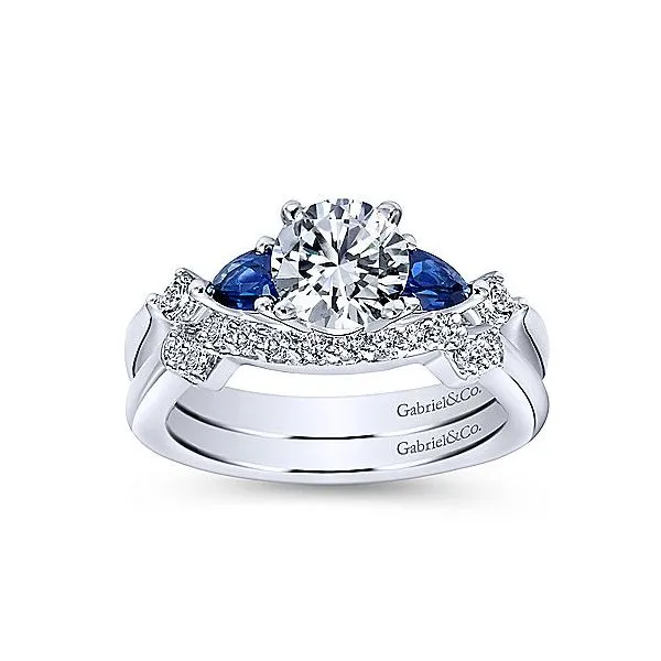 Gabriel & Co Sapphire and Diamond Engagement Ring Image 4 Your Jewelry Box Altoona, PA