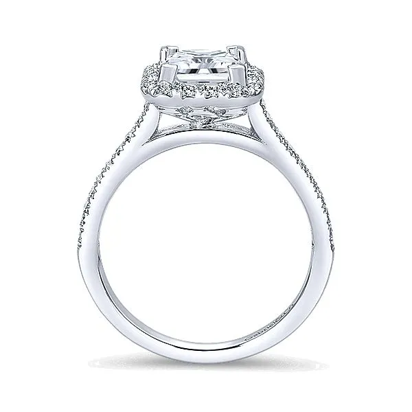 Gabriel & Co Princess Cut Diamond Halo Engagement Mounting Image 2 Your Jewelry Box Altoona, PA